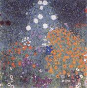 Gustav Klimt Flower Garden oil on canvas